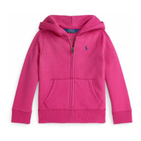 Ralph Lauren Kids 'Fleece Full Zip Hoodie' für kleinkind & kleine Mädchen