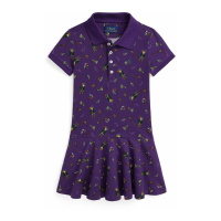 Ralph Lauren Kids 'Polo Bear Stretch Mesh Polo Dress' für kleinkind & kleine Mädchen