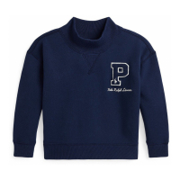 Ralph Lauren Kids 'Fleece Letterman Sweatshirt' für kleinkind & kleine Mädchen