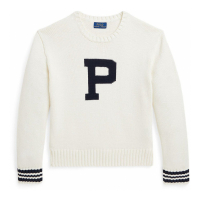 Ralph Lauren Kids 'Cotton Letterman Sweater' für große Mädchen