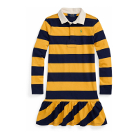 Ralph Lauren Kids 'Striped Cotton Jersey Rugby Dress' für große Mädchen