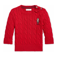 Ralph Lauren Kids 'Cotton Cable-Knit Sweater' für Baby Mädchen