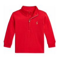 Ralph Lauren Kids 'Cotton Quarter-Zip Sweater' für Baby Mädchen