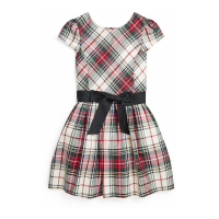 Ralph Lauren Kids 'Plaid Twill Dress' für kleinkind & kleine Mädchen