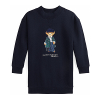 Ralph Lauren Kids 'Polo Bear Fleece Sweatshirt Dress' für kleinkind & kleine Mädchen