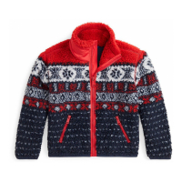 Ralph Lauren Kids 'Fair Isle Teddy Fleece Sweatshirt' für kleinkind & kleine Mädchen