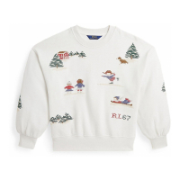 Ralph Lauren Kids 'Embroidered Fleece Sweatshirt' für große Mädchen