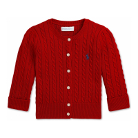 Ralph Lauren Kids 'Cable-Knit Cotton Cardigan' für Baby Mädchen