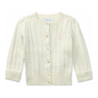 Ralph Lauren Kids 'Cable-Knit Cotton Cardigan' für Baby Mädchen