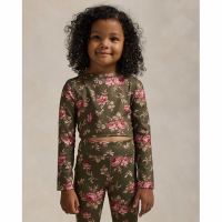 Ralph Lauren Kids 'Floral Performance Jersey Boxy Tee' für kleinkind & kleine Mädchen