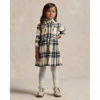 Ralph Lauren Kids 'Plaid Cotton Twill Shirtdress' für kleinkind & kleine Mädchen