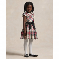 Ralph Lauren Kids 'Plaid Twill Dress' für kleinkind & kleine Mädchen