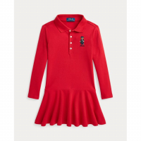 Ralph Lauren Kids 'Polo Bear Stretch Mesh Polo Dress' für kleinkind & kleine Mädchen