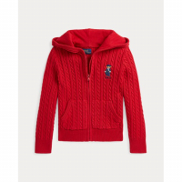 Ralph Lauren Kids 'Polo Bear Cotton Full-Zip Sweater' für kleinkind & kleine Mädchen