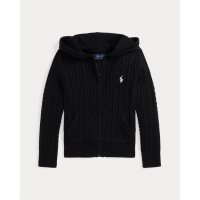 Ralph Lauren Kids 'Metallic Cotton-Blend Full-Zip Sweater' für kleinkind & kleine Mädchen