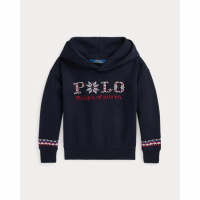 Ralph Lauren Kids 'Logo Fleece Hoodie' für kleinkind & kleine Mädchen