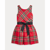 Ralph Lauren Kids 'Plaid Twill Dress' für kleinkind & kleine Mädchen