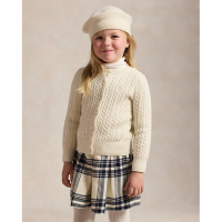 Ralph Lauren Kids 'Metallic Cable Cotton-Blend Cardigan' für kleinkind & kleine Mädchen