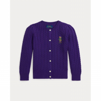 Ralph Lauren Kids 'Polo Bear Mini-Cable Cotton Cardigan' für kleinkind & kleine Mädchen