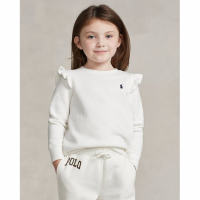 Ralph Lauren Kids 'Ruffled Fleece Sweatshirt' für kleinkind & kleine Mädchen