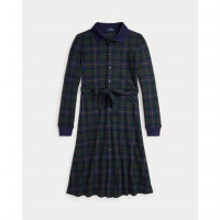 Ralph Lauren Kids 'Plaid Stretch Mesh Polo Dress' für große Mädchen