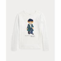 Ralph Lauren Kids 'Polo Bear Cotton Jersey Long-Sleeve Tee' für große Mädchen