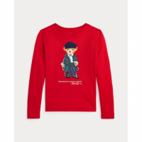 Ralph Lauren Kids 'Polo Bear Cotton Jersey Long-Sleeve Tee' für große Mädchen