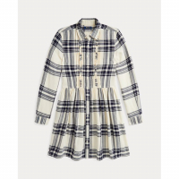 Ralph Lauren Kids 'Plaid Cotton Twill Shirtdress' für große Mädchen