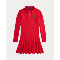 Ralph Lauren Kids 'Polo Bear Stretch Mesh Polo Dress' für große Mädchen