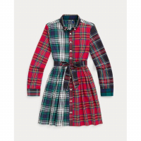 Ralph Lauren Kids 'Plaid Cotton Fun Shirtdress' für große Mädchen