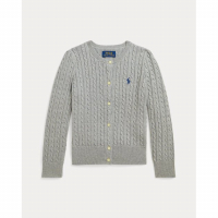 Ralph Lauren Kids 'Mini-Cable Cotton Cardigan' für große Mädchen