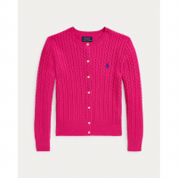 Ralph Lauren Kids 'Mini-Cable Cotton Cardigan' für große Mädchen