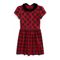 Ralph Lauren Kids 'Buffalo Check Stretch Ponte Dress' für kleinkind & kleine Mädchen