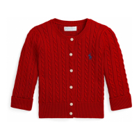 Ralph Lauren Kids 'Mini-Cable Cotton Cardigan' für kleinkind & kleine Mädchen