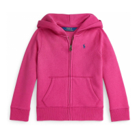 Ralph Lauren Kids 'Fleece Full Zip Hoodie' für kleinkind & kleine Mädchen