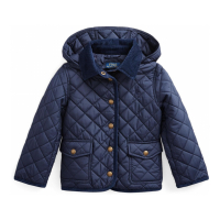 Ralph Lauren Kids 'Quilted Barn Jacket' für kleinkind & kleine Mädchen