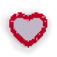 Seletti Miroir 'Pixel Heart' - 55.5 x 51.5 cm