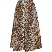 Ganni 'Leopard-Print' Midi Rock für Damen