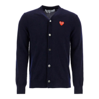 Comme Des Garçons Play 'Embroidered Red Heart' Strickjacke