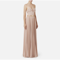 Elisabetta Franchi 'Pleated Red Carpet' Maxi Kleid für Damen