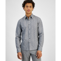 Michael Kors 'Slim-Fit Stretch Floral Gingham Dobby Button-Down' Hemd für Herren