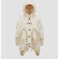 Moncler Grenoble Cape 'Padded Hooded Shearling' pour Femmes