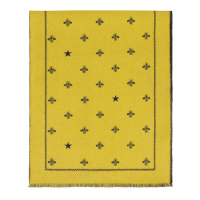 Gucci Men's 'Intarsia Knit Frayed Edge' Wool Scarf