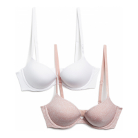 Calvin Klein Ensemble de soutien-gorge 'Pure Micro Push-Up Plunge' pour Femmes - 2 Pièces