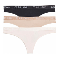 Calvin Klein Tangas 'Assorted Motive Shine' pour Femmes - 3 Pièces