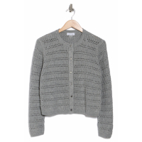 Calvin Klein Women's 'Button Front Open Crochet' Cardigan