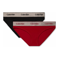 Calvin Klein Slip 'Modern Cotton Holiday Bikini Underwear QF8286' pour Femmes - 2 Pièces