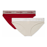 Calvin Klein Slip 'Modern Cotton Holiday Bikini Underwear QF8286' pour Femmes - 2 Pièces