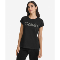 Calvin Klein T-shirt 'Crystal-Logo Crewneck' pour Femmes