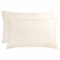Biancoperla Aurora Lot De 2 Taies D'Oreiller, Ivoire